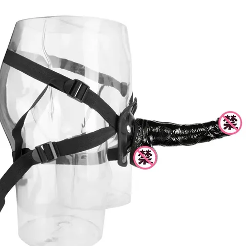 Leather dildo harness side view