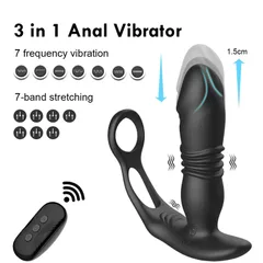 Silicone shaft with thrusting stroke next to the three button remote