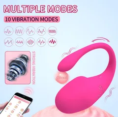 Ten vibration mode waveforms and clitoral stimulator on the app-controlled wearable vibrator