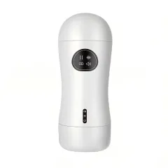 Fully automatic deep throat male masturbator in silver with humanoid mouth entry