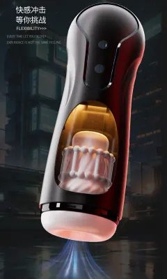 Removable washable inner liner being lifted out of the masturbator