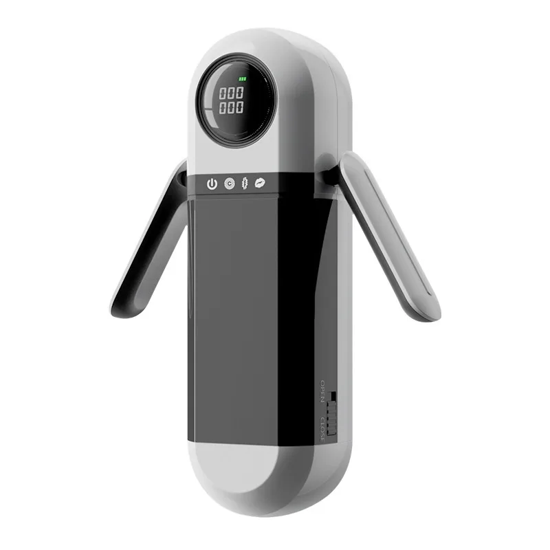 XIAO C AI telescopic sucking masturbator in white and black with LCD display