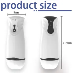 Product size diagram showing the cup at 21.9cm tall and 8cm wide