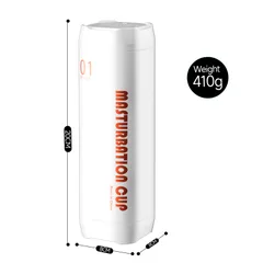 White YB06 cup size chart marking 20cm height, 8cm width, 8cm depth and 410g weight