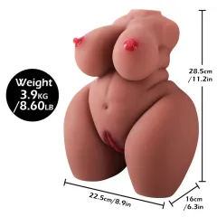 Size chart showing 28.5cm height 22.5cm width 16cm depth and 3.9kg weight