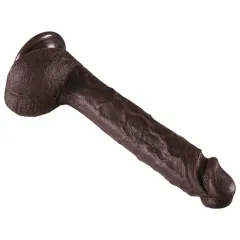 Wireless remote control paired with the dark brown dildo