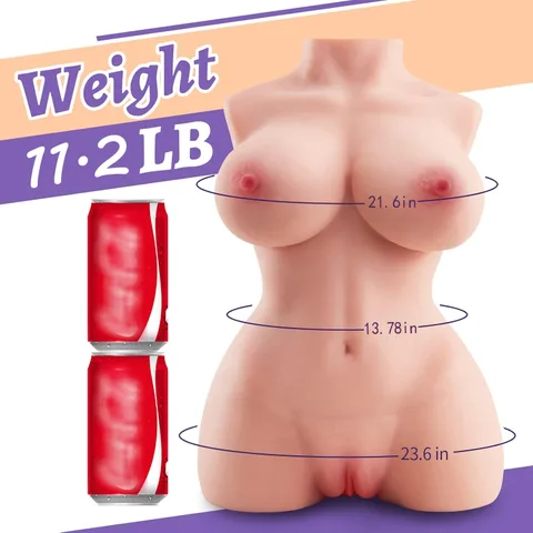 Detailed view of the Lingxue realistic breasts and the dual vaginal and anal channels