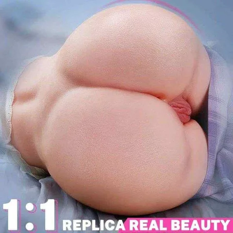 Three-quarter view of the realistic butt onahole showing natural anatomical detail
