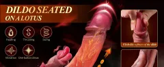 Lotus seat dildo with realistic thrusting feature diagram