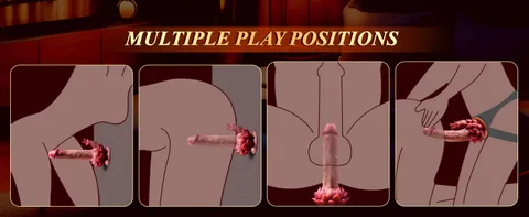 Lotus dildo shown in multiple play positions