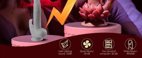 Quiet operation under 60dB for the lotus dildo