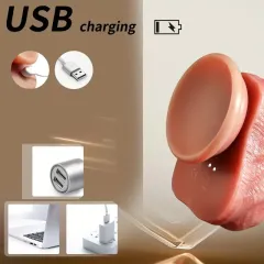 USB cable connected to the dildo for recharging