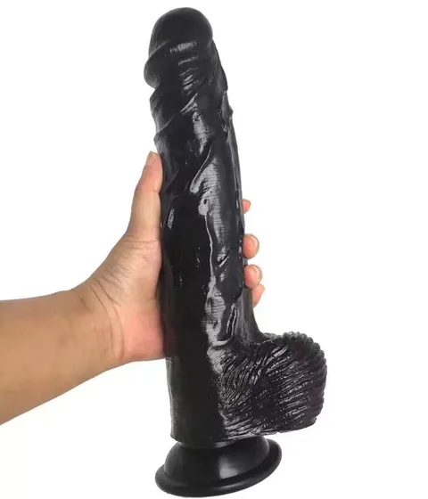VIP33 realistic suction cup dildo in flesh tone with veined shaft and balls