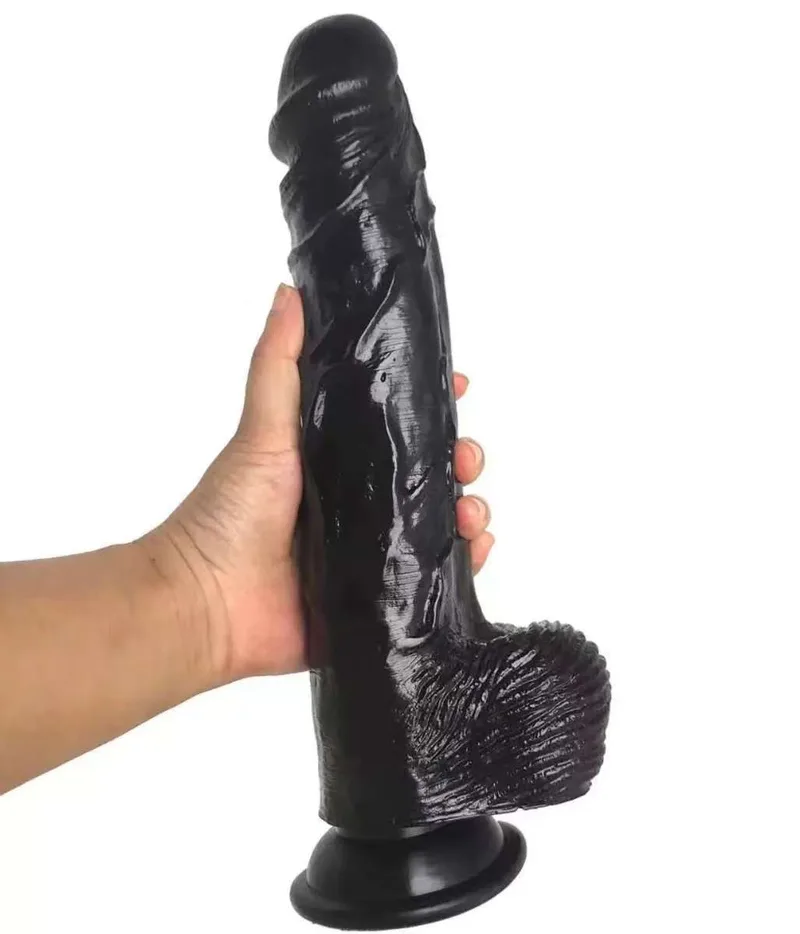 VIP33 realistic suction cup dildo in flesh tone with veined shaft and balls