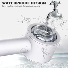 Waterproof blowjob masturbator cup rinsed under a running tap for easy cleaning