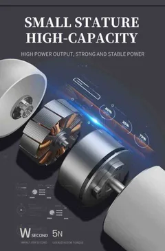 Cutaway view of the high output motor inside the compact masturbator cup