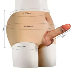 Sizing chart showing waist hip and thigh ranges with insertable length