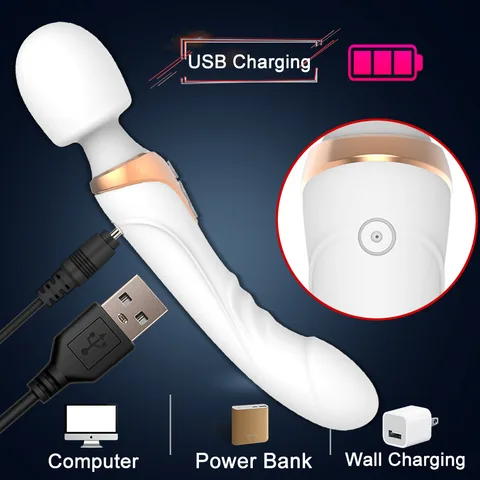 Vibrator 025 charging cable connected to the device
