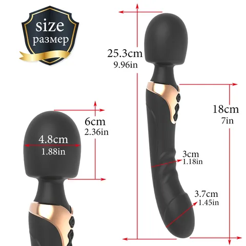 Vibrator 025 size guide with dimensions
