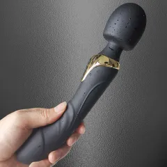 Dual-head vibrator gold accent panel detail