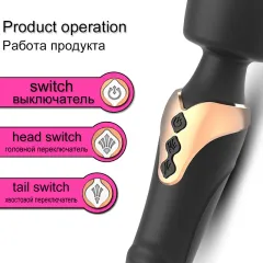 Dual-head vibrator size guide with total length 25.3cm