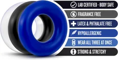 Body-safe delay ring features including lab certification and fragrance-free material