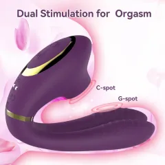 Bendable silicone body of the dual-action vibrator