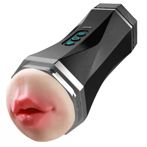 Dual-ended egg masturbator with soft TPE mouth opening for oral simulation