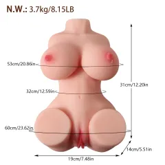 Size diagram listing 31cm height and 60cm hip measurements