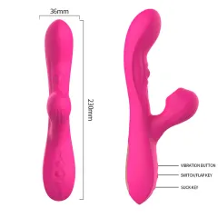 Size guide showing 230mm length and 36mm diameter of the vibrator