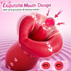 Lifelike mouth and tongue detail of the licking vibrator