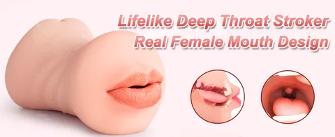 3D textured internal tunnel of the realistic male stroker