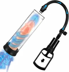 three black medical silicone rings S/M/L included with the manual penis pump kit