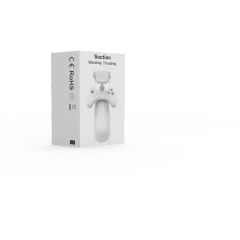 White retail box with Suction Vibrating Thrusting text and CE RoHS safety marks