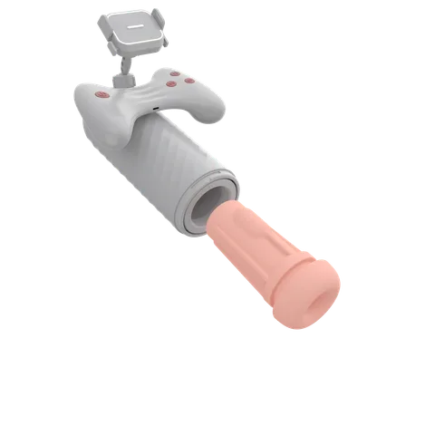 Soft elastomer inner sleeve removed from the white masturbation cup ready to rinse
