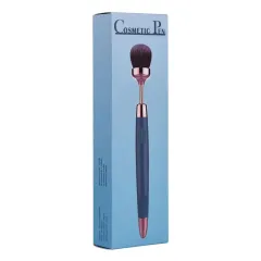 Vibrating makeup brush presented in its gift box packaging