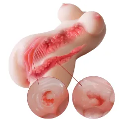 Side profile showing the compact handheld design of the mini torso doll