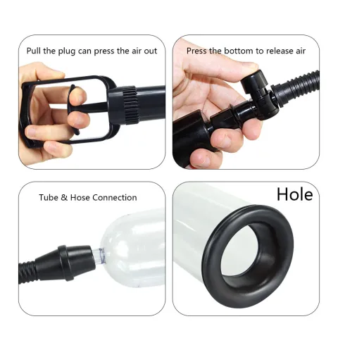 Penile Pump Detail - Pull-Trigger Handle and Quick-Release Valve