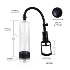 Penis Pump Size Guide - Cylinder and Handle Dimensions in cm