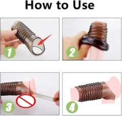 Studded silicone penis sleeve with raised bumps for added stimulation