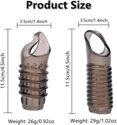 Size reference showing 11.5cm length and 3.5cm diameter of sleeve