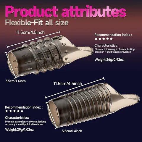 Product spec sheet for 3-in-1 couple penis sleeve set