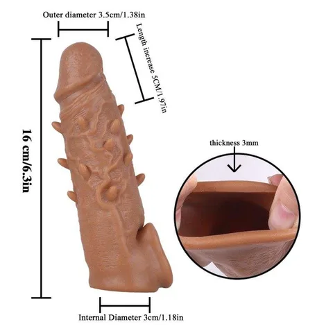 Size guide for KY-26 dildo with measurements