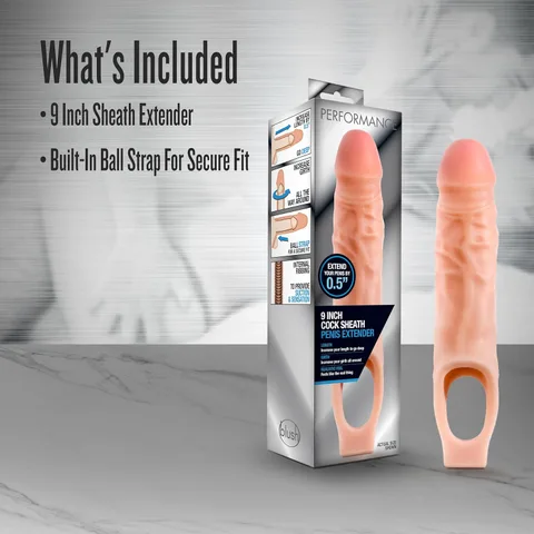Retail box packaging of the penis extender sleeve