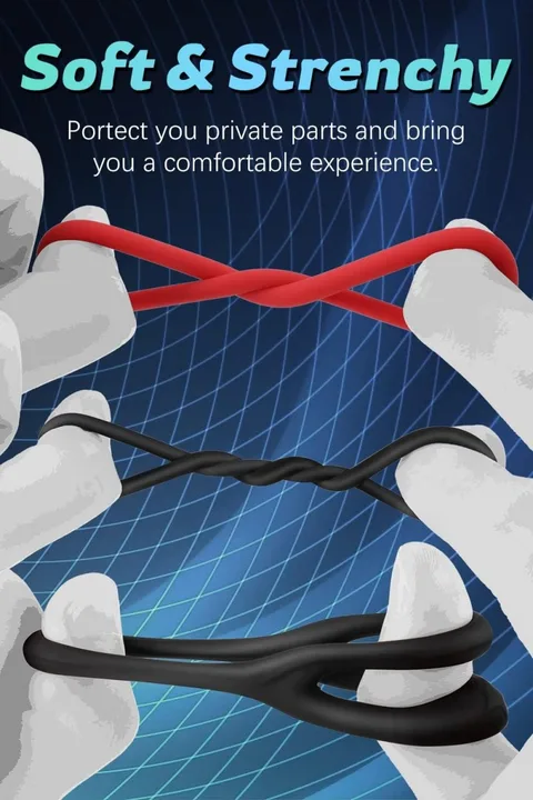 Flexible silicone penis ring for comfortable private part protection