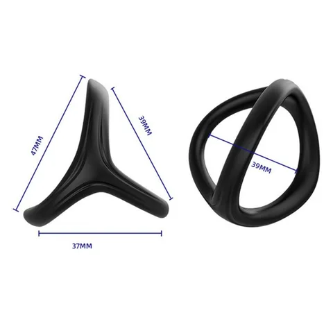 Close-up of silicone material texture on penis ring