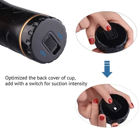 Masturbation Cup with Suction Intensity Switch on Back Cover