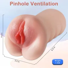 Dimensions overview of the realistic vaginal onahole