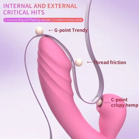 The rabbit vibrator flexed to show its 360-degree bendable soft body