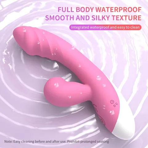 Specification sheet listing dimensions silicone material and features of the rabbit vibrator